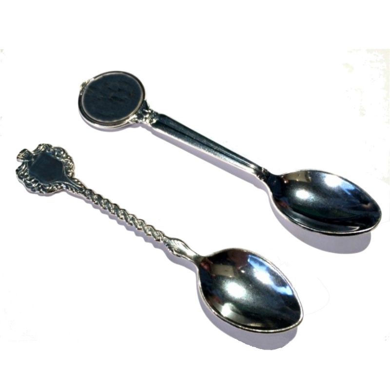 Silverplated Spoon Blank and clear dome